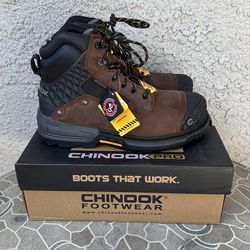 WORK BOOTS CHINOOK COMPOSITE TOE WATERPROOF SIZE’S 9.5-10-11.5 MENS