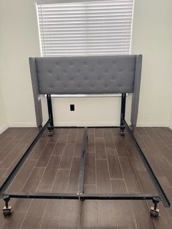 Headboard and bed frame and boxspring