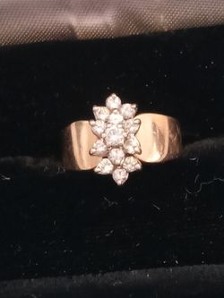 14K Gold Ring With Diamond 5.9 Grams