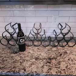 Vintage Pier One Black Iron Set of 3 Wine Racks Each Holds 6  Bottles
