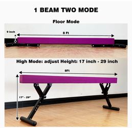 Adjustable Gymnastic Balance Beam for Kids of All Gymnastic Levels