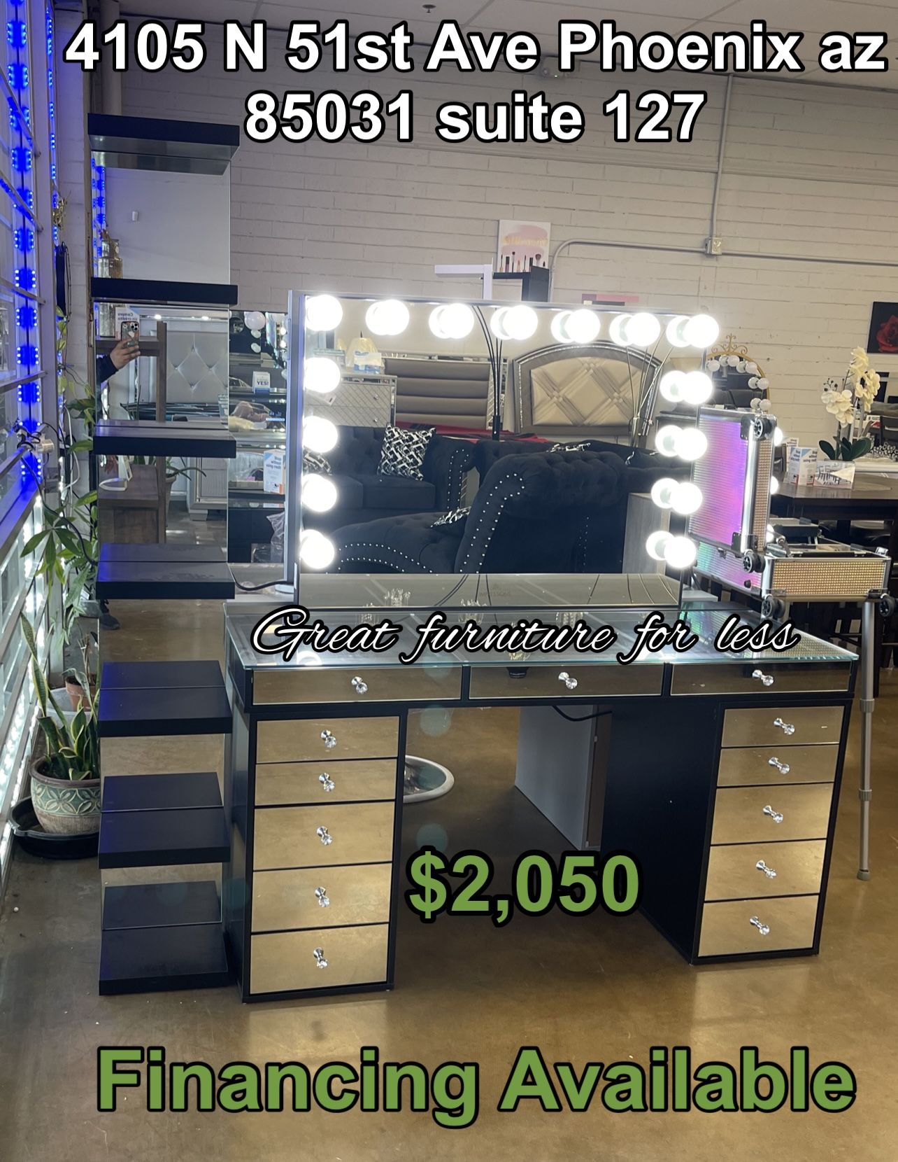 Vanity With Mirror And Shelve Brand New