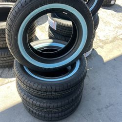 (4) 175-75-14 Remington Shaved White Walls 