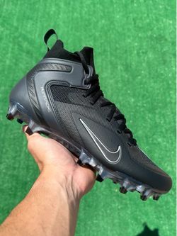 NIKE ALPHA HUARACHE 8 ELITE “BLACK / DARK SMOKE” LACROSSE CLEATS (Size 8, Men’s)