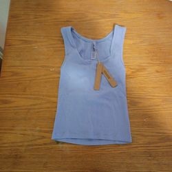 Skims blue violet cotton rib tank
