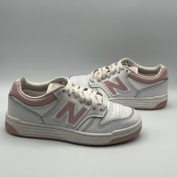 New Balance 480 White Pink Retro Shoes - Kids Youth Size 4 (GSB480OP)