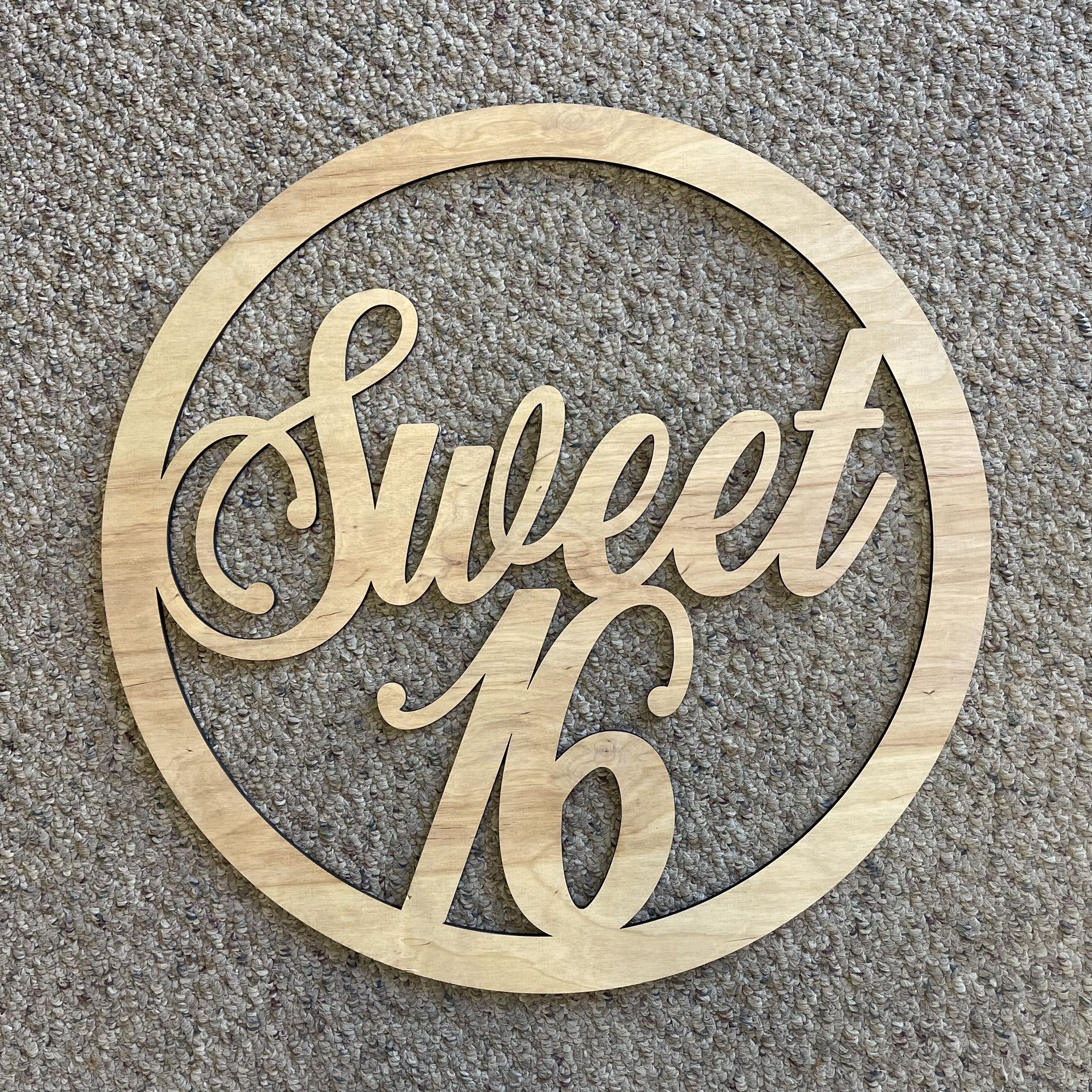 Quinceañera Sweet 16 Wood Sign Cutout