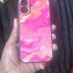 iPhone 16 Case Pink Marble 