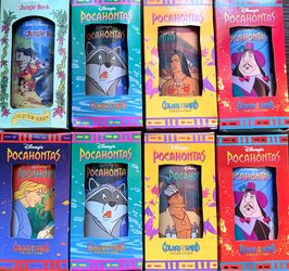 Burger King Disney "Colors of the Wind" Pocahontas 1995 Promotional Juice Glasses