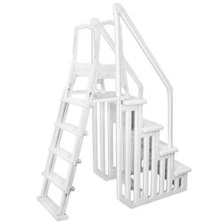 270lbs 52” Pool Ladder 5 Steps Above Ground Swimming Pool Spa Step Deck Step Ladder Rail Handle Set