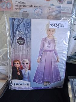 Disney Frozen 2 Elsa Costume Dress Size Medium 8-10