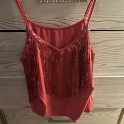 Tank top with fringe