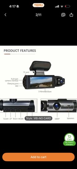 Dash Camera Front/Rear
