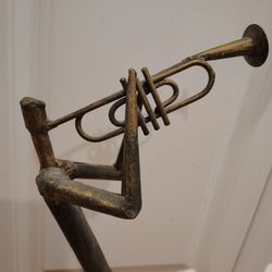 Modern Art Man Playing A Trumpet