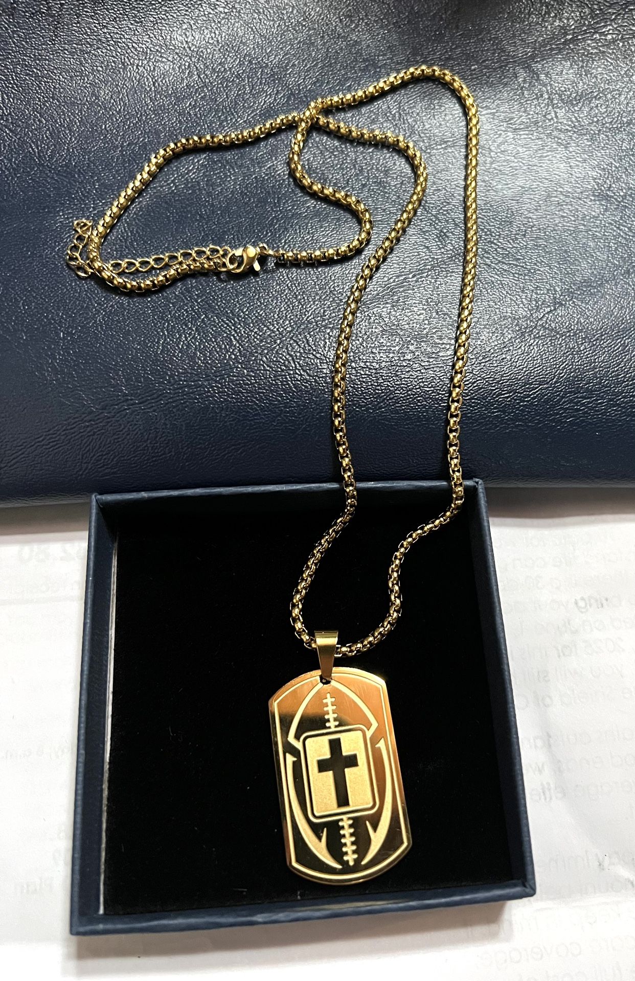NEW Football Necklace/ Message In The Back 🌿 $15