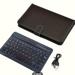 Bluetooth Keyboard Case – Universal for Tablets & Phones, Fits 7–8 inch, Removable Keyboard, New