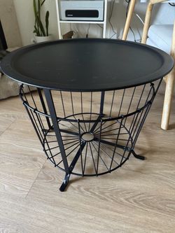 Ikea black storage table