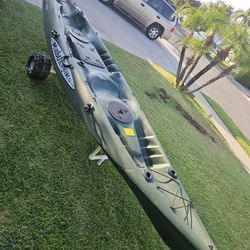 Malibu Tandem II Ocean Fishing KAYAK  13'x36" Olive Green /make Me A Offer.  I Need It Gone
