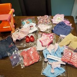 OG/AG Doll Clothes & Chair Bundle
