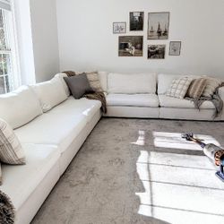 Article Beta Quartz White Sectional 6 Pieces