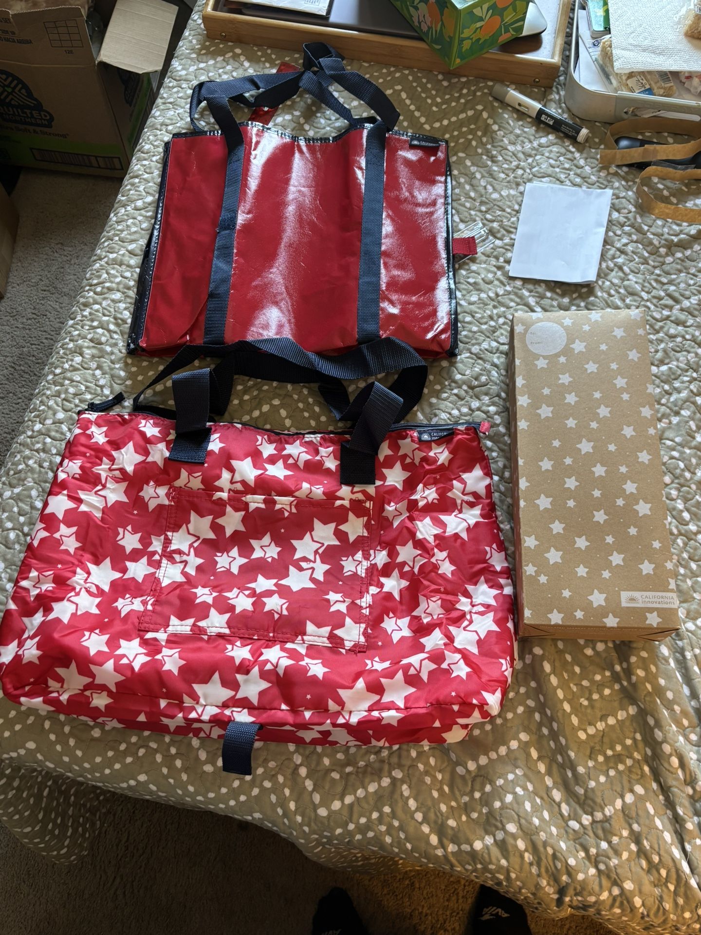 California Innovations: Insulated Market Satchel & Super Shopper Bag (2 Piece Gift Set With Gift Box)