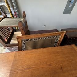 Dresser with mirror, Armoire, and Night Stand