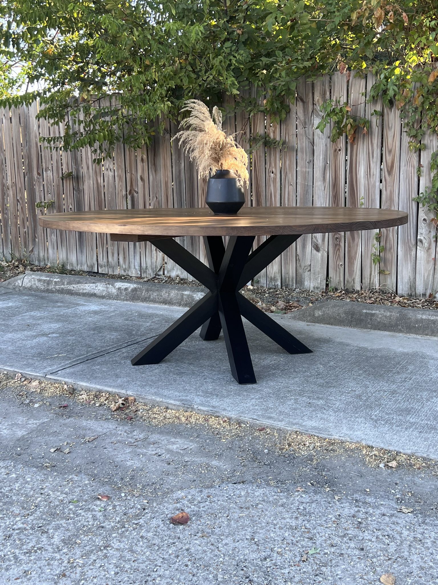 Custom built dining table Solid Wood Modern Farmhouse Round Table- Built To Your Dimensions, Color Etc