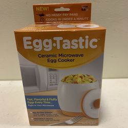 NEW Egg-Tastic ceramic Microwave Egg Cooker & Poacher For Fast & Fluffy Eggs
