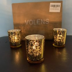 Volens Gold Candle Holders