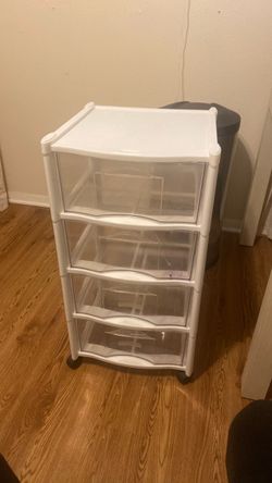 4-Drawer Plastic Storage Cart on Wheels