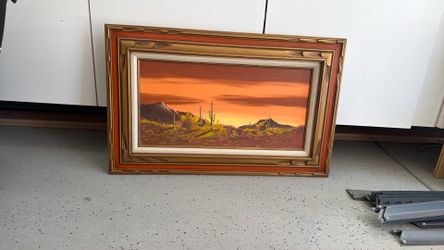 Handpainted Framed Canvas