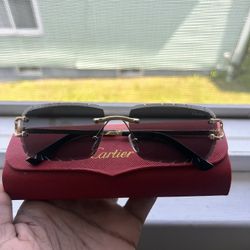 Cartiar Glasses 👓 Black Lens Gold Frames  Come With Authenticity Card & Case💎  Brand New ✅ $150💰
