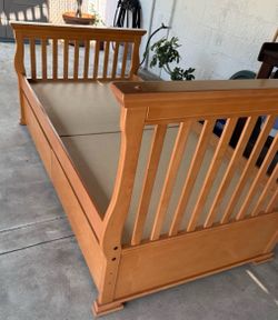 Twin bed frame with storage drawers