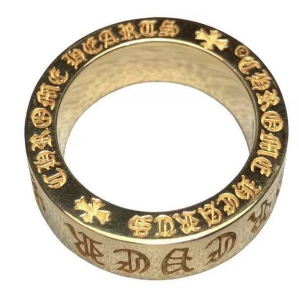 Gold Chrome Hearts Forever Ring
