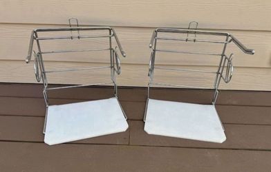 Two Table Top Plastic Bag Holders 