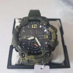 Activa X Invicta BlackOps Digital Men's Watch 56mm Camo Green ACW1637-004