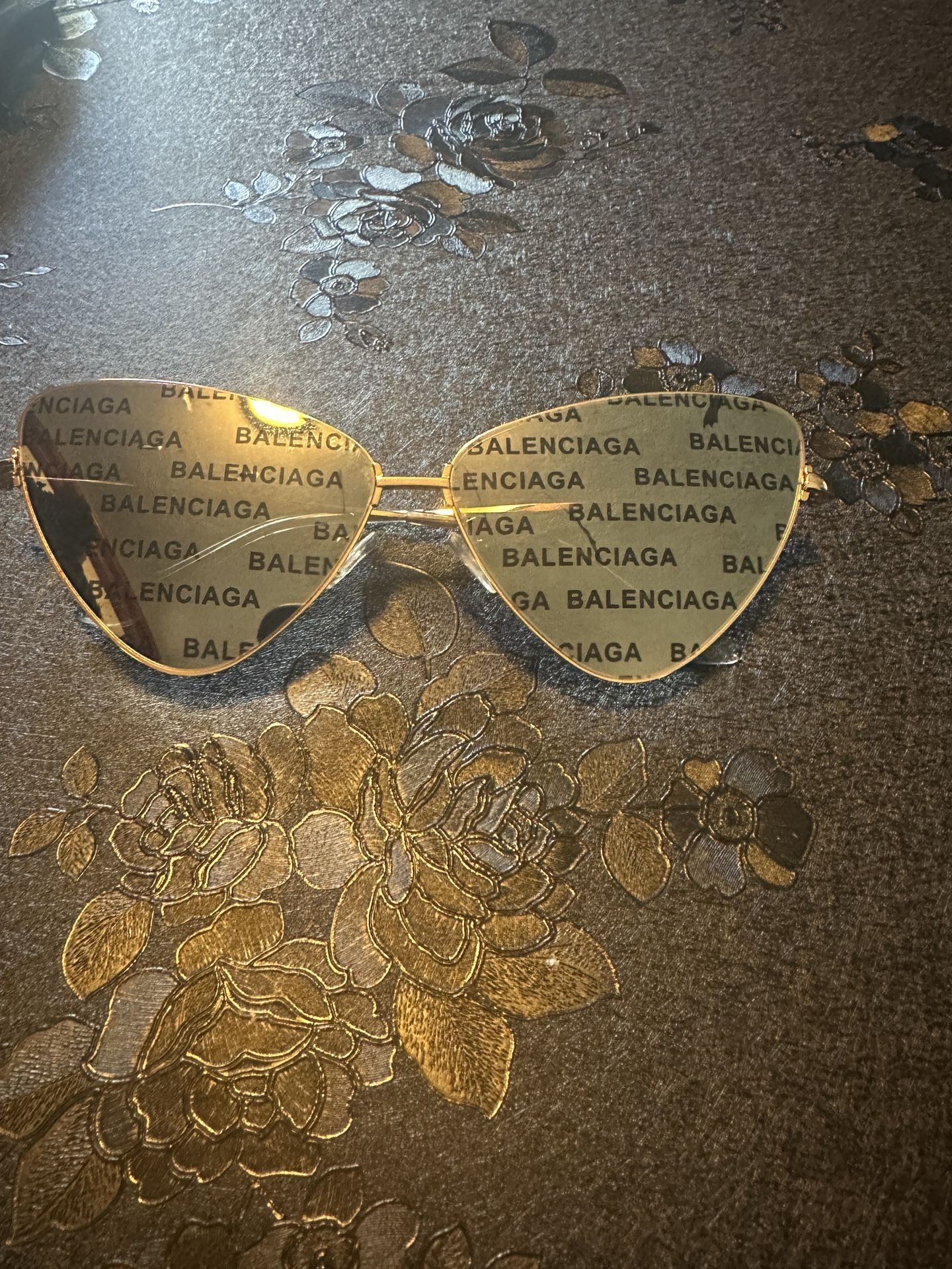 Balenciaga 61mm Cat Eye Logo Sunglasses