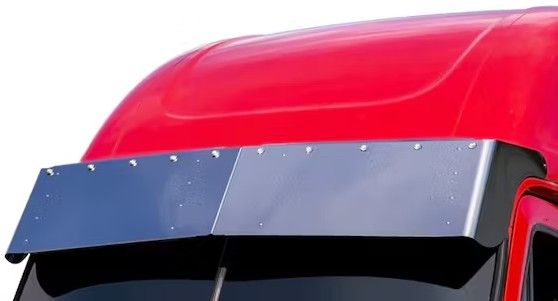 18in Drop Visor for 2007+ Freightliner Cascadia -- Stainless Steel