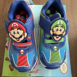 Super Mario And Luigi Boy’s Shoes Light Up New Toddler