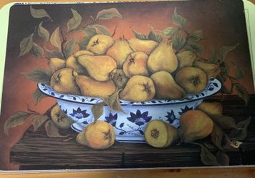 Pimpernel cork backed placemat pears -1