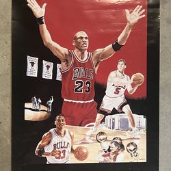 Vintage Chicago Bulls Michael Jordan Poster