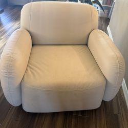 Cream Leather Chair