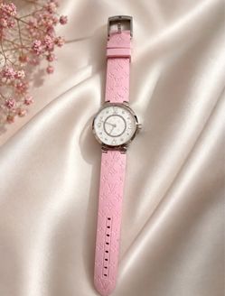 Louis Vuitton Tambour PM Pink Monogram Watch | Like New | Swiss Made | Rare