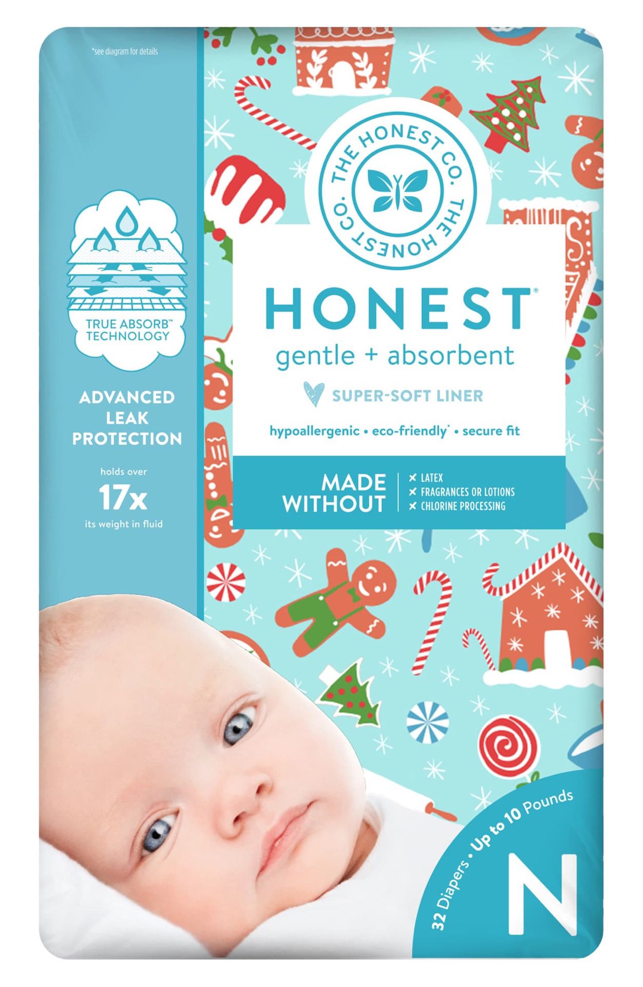 Honest Gingerbread diapers- Brand New!