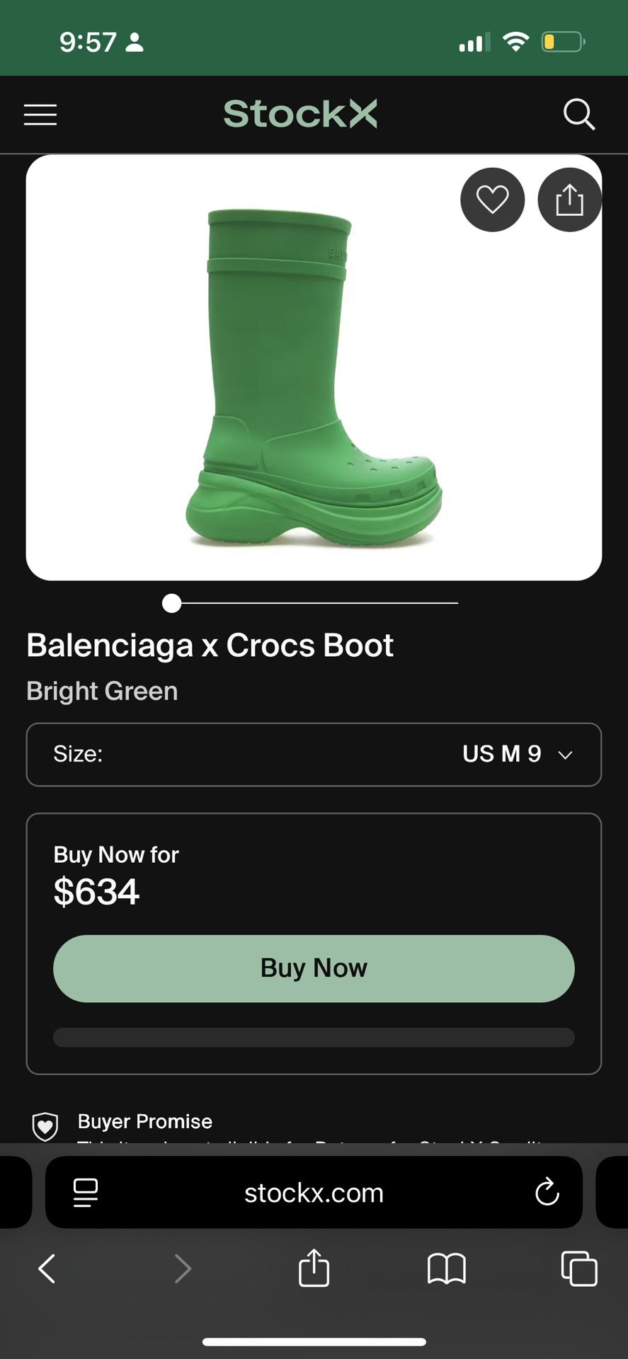 Balenciaga X Crocs Boot