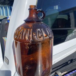 ANTIQUE 1 GALLON SANI-CLOR GLASS BOTTLE 