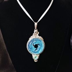 Vintage Sajen Sterling Silver Dolphin Pendant