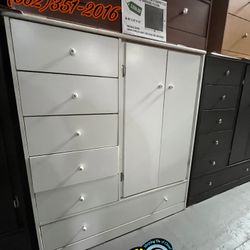 White Pacoima Closet Wardrobe Dresser New Ropero 