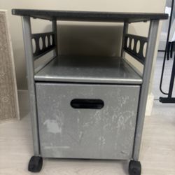 File Cabinet With Shelf On Wheels