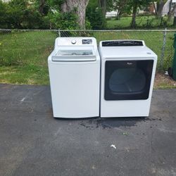 Washer and electric dryer set free delivery. And  install also can haul away your old broken appliances.